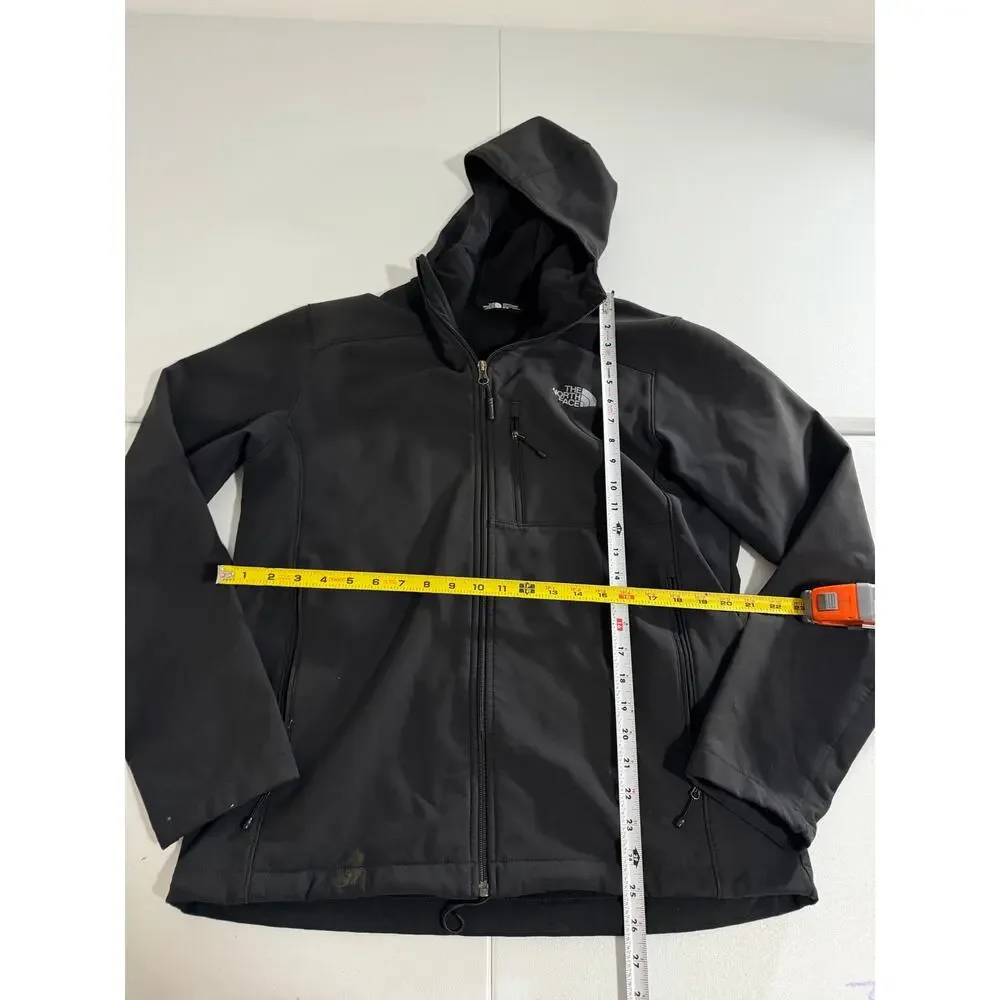 The North Face Apex Bionic Softshell Jacket Mens Medium Black Hooded Windwall